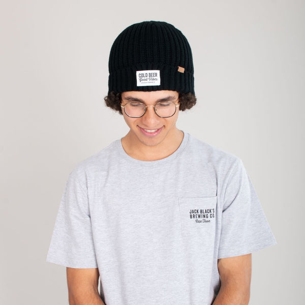 Cold Beer. Good Vibes Beanie (BLACK)